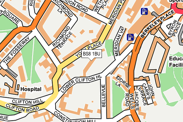 BS8 1BU map - OS OpenMap – Local (Ordnance Survey) BS8 1BU map - OS OpenMap – Local (Ordnance Survey)