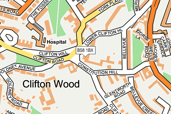 BS8 1BX map - OS OpenMap – Local (Ordnance Survey) BS8 1BX map - OS OpenMap – Local (Ordnance Survey)