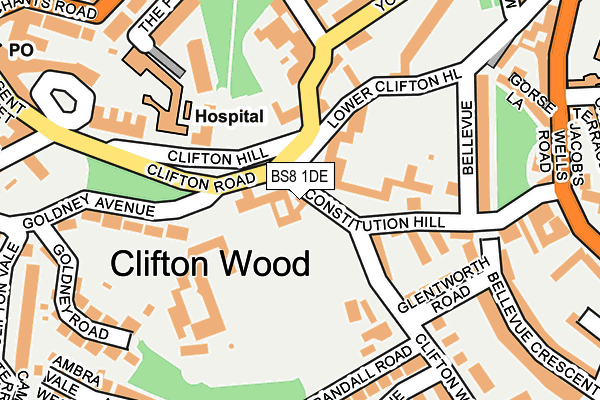 BS8 1DE map - OS OpenMap – Local (Ordnance Survey) BS8 1DE map - OS OpenMap – Local (Ordnance Survey)