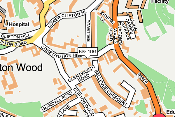 BS8 1DG map - OS OpenMap – Local (Ordnance Survey) BS8 1DG map - OS OpenMap – Local (Ordnance Survey)