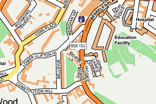 BS8 1DJ map - OS OpenMap – Local (Ordnance Survey) BS8 1DJ map - OS OpenMap – Local (Ordnance Survey)