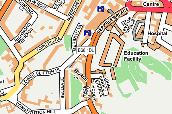 BS8 1DL map - OS OpenMap – Local (Ordnance Survey) BS8 1DL map - OS OpenMap – Local (Ordnance Survey)
