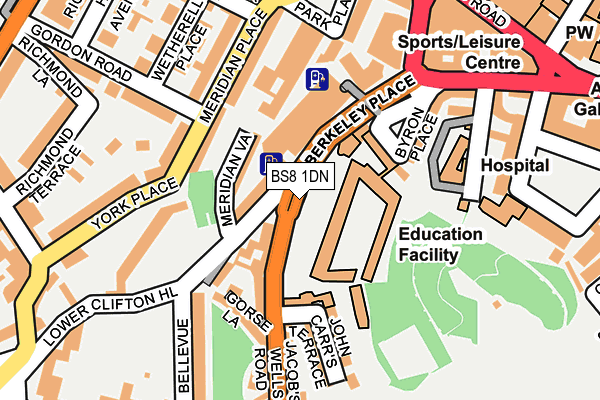 BS8 1DN map - OS OpenMap – Local (Ordnance Survey) BS8 1DN map - OS OpenMap – Local (Ordnance Survey)