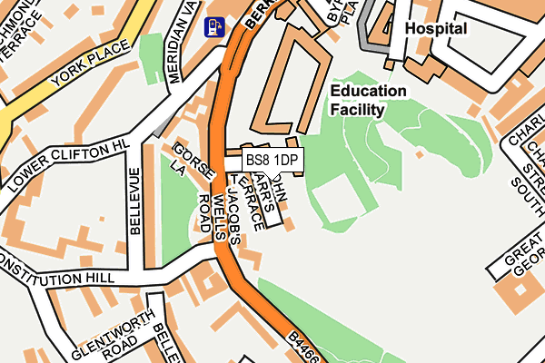 BS8 1DP map - OS OpenMap – Local (Ordnance Survey) BS8 1DP map - OS OpenMap – Local (Ordnance Survey)