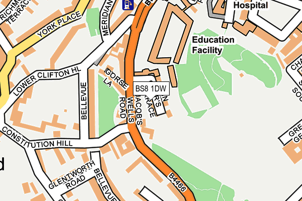 BS8 1DW map - OS OpenMap – Local (Ordnance Survey) BS8 1DW map - OS OpenMap – Local (Ordnance Survey)