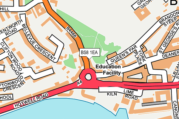 BS8 1EA map - OS OpenMap – Local (Ordnance Survey) BS8 1EA map - OS OpenMap – Local (Ordnance Survey)
