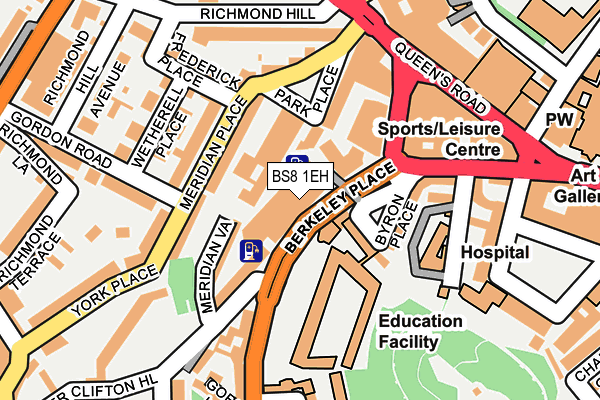 BS8 1EH map - OS OpenMap – Local (Ordnance Survey) BS8 1EH map - OS OpenMap – Local (Ordnance Survey)