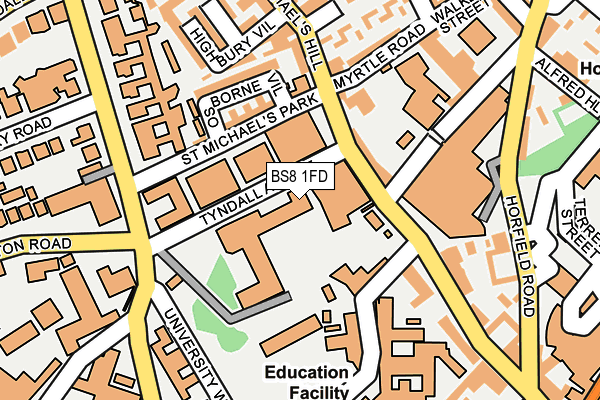 BS8 1FD map - OS OpenMap – Local (Ordnance Survey) BS8 1FD map - OS OpenMap – Local (Ordnance Survey)
