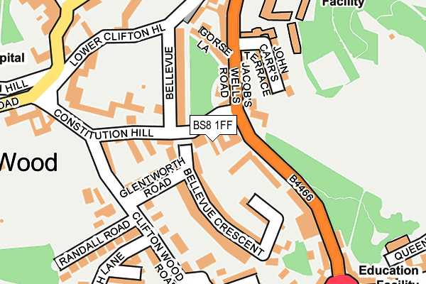 BS8 1FF map - OS OpenMap – Local (Ordnance Survey) BS8 1FF map - OS OpenMap – Local (Ordnance Survey)