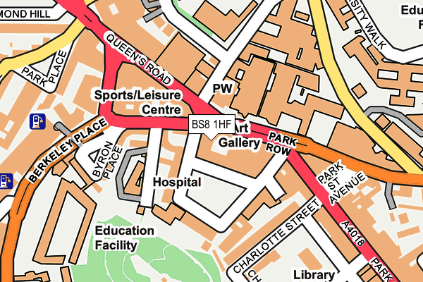 BS8 1HF map - OS OpenMap – Local (Ordnance Survey) BS8 1HF map - OS OpenMap – Local (Ordnance Survey)