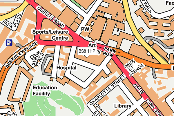 BS8 1HP map - OS OpenMap – Local (Ordnance Survey) BS8 1HP map - OS OpenMap – Local (Ordnance Survey)