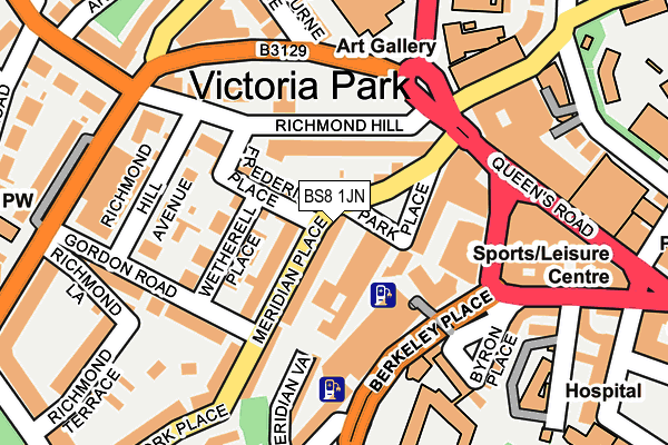 BS8 1JN map - OS OpenMap – Local (Ordnance Survey)