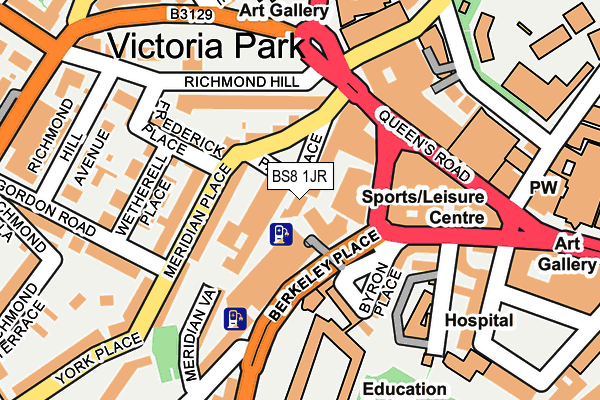 BS8 1JR map - OS OpenMap – Local (Ordnance Survey) BS8 1JR map - OS OpenMap – Local (Ordnance Survey)