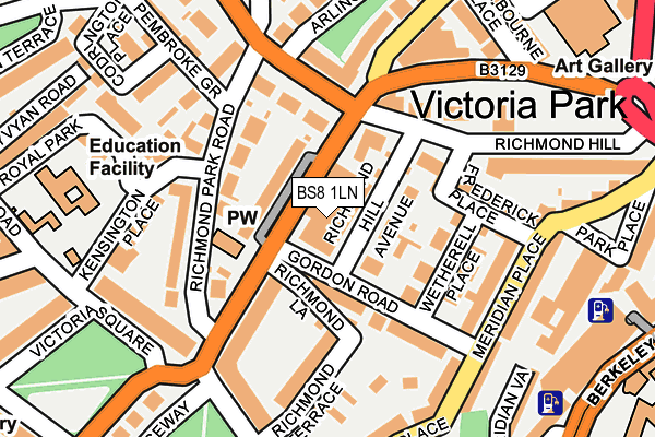 BS8 1LN map - OS OpenMap – Local (Ordnance Survey) BS8 1LN map - OS OpenMap – Local (Ordnance Survey)