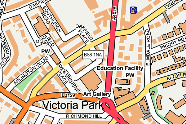 BS8 1NA map - OS OpenMap – Local (Ordnance Survey) BS8 1NA map - OS OpenMap – Local (Ordnance Survey)