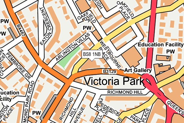 BS8 1NB map - OS OpenMap – Local (Ordnance Survey) BS8 1NB map - OS OpenMap – Local (Ordnance Survey)