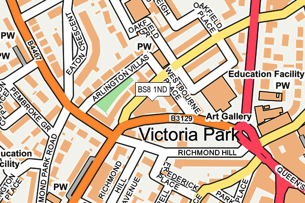 BS8 1ND map - OS OpenMap – Local (Ordnance Survey) BS8 1ND map - OS OpenMap – Local (Ordnance Survey)