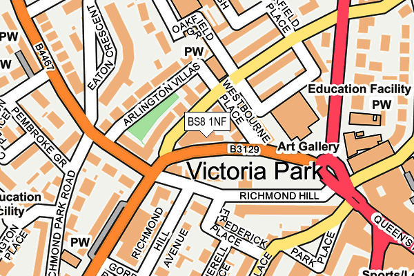 BS8 1NF map - OS OpenMap – Local (Ordnance Survey) BS8 1NF map - OS OpenMap – Local (Ordnance Survey)