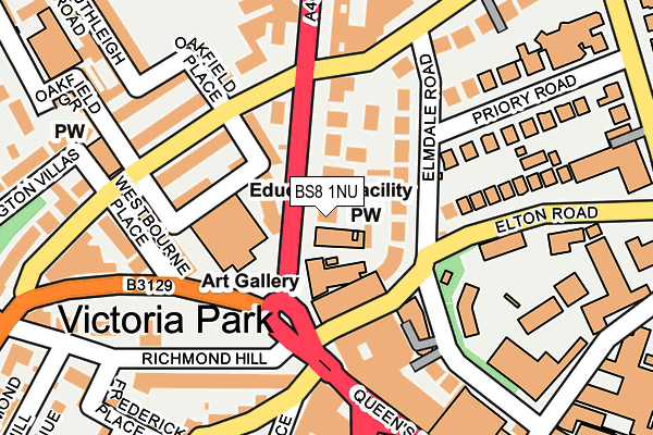 BS8 1NU map - OS OpenMap – Local (Ordnance Survey) BS8 1NU map - OS OpenMap – Local (Ordnance Survey)