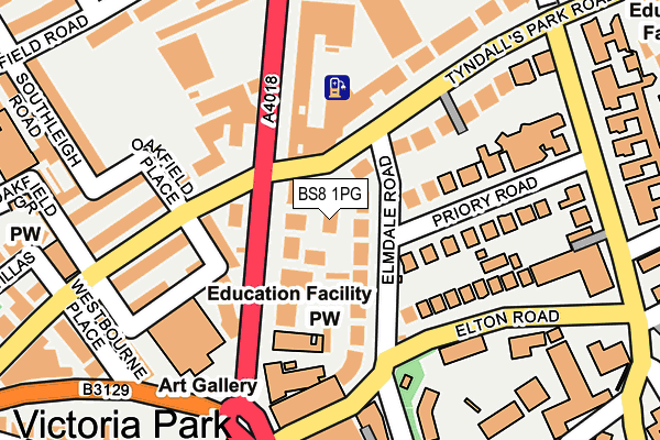 BS8 1PG map - OS OpenMap – Local (Ordnance Survey) BS8 1PG map - OS OpenMap – Local (Ordnance Survey)