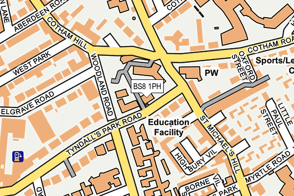 BS8 1PH map - OS OpenMap – Local (Ordnance Survey) BS8 1PH map - OS OpenMap – Local (Ordnance Survey)