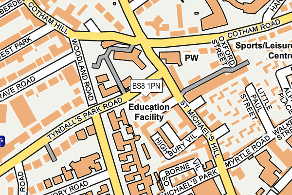 BS8 1PN map - OS OpenMap – Local (Ordnance Survey) BS8 1PN map - OS OpenMap – Local (Ordnance Survey)