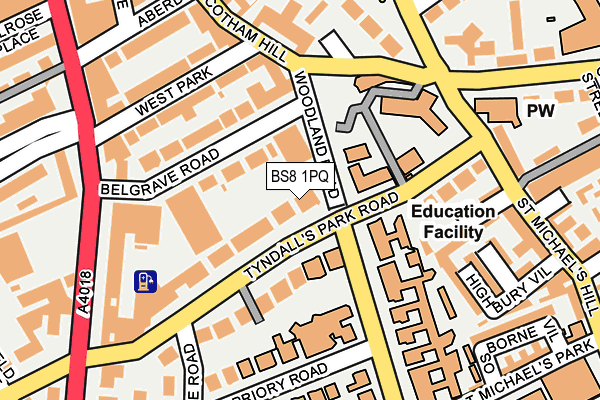 BS8 1PQ map - OS OpenMap – Local (Ordnance Survey) BS8 1PQ map - OS OpenMap – Local (Ordnance Survey)