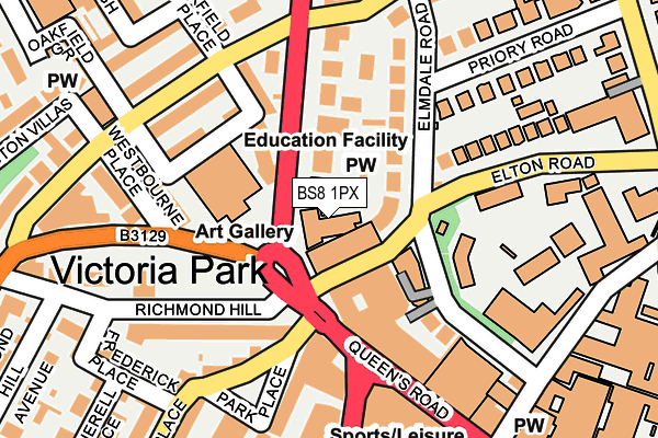 BS8 1PX map - OS OpenMap – Local (Ordnance Survey) BS8 1PX map - OS OpenMap – Local (Ordnance Survey)