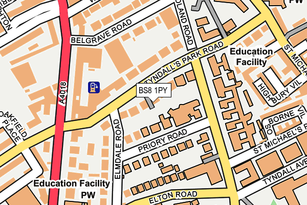 BS8 1PY map - OS OpenMap – Local (Ordnance Survey) BS8 1PY map - OS OpenMap – Local (Ordnance Survey)