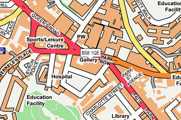 BS8 1QE map - OS OpenMap – Local (Ordnance Survey)