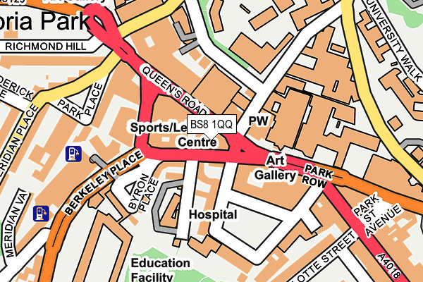 BS8 1QQ map - OS OpenMap – Local (Ordnance Survey)
