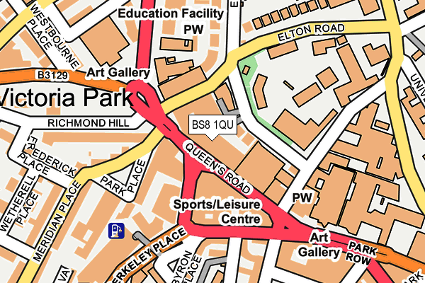 BS8 1QU map - OS OpenMap – Local (Ordnance Survey)