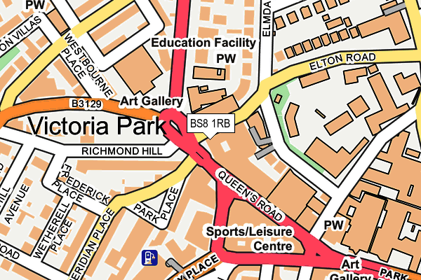 BS8 1RB map - OS OpenMap – Local (Ordnance Survey) BS8 1RB map - OS OpenMap – Local (Ordnance Survey)