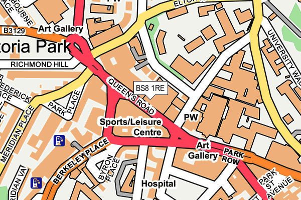 BS8 1RE map - OS OpenMap – Local (Ordnance Survey)