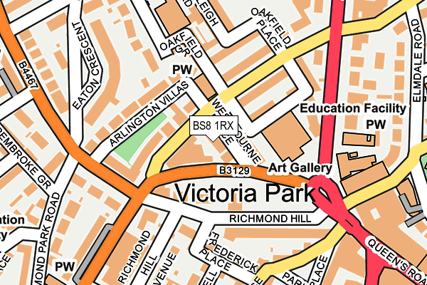 BS8 1RX map - OS OpenMap – Local (Ordnance Survey) BS8 1RX map - OS OpenMap – Local (Ordnance Survey)