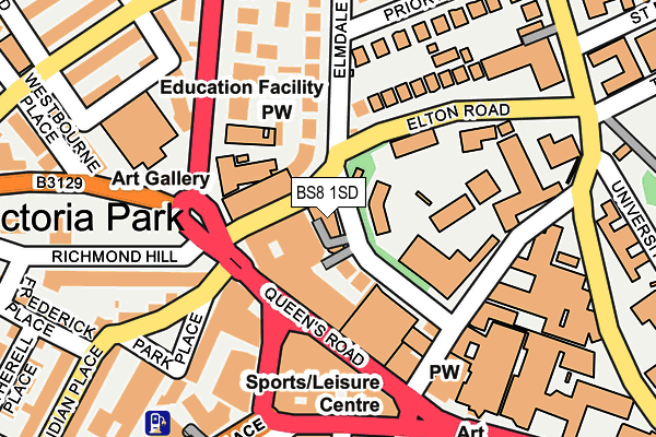 BS8 1SD map - OS OpenMap – Local (Ordnance Survey) BS8 1SD map - OS OpenMap – Local (Ordnance Survey)