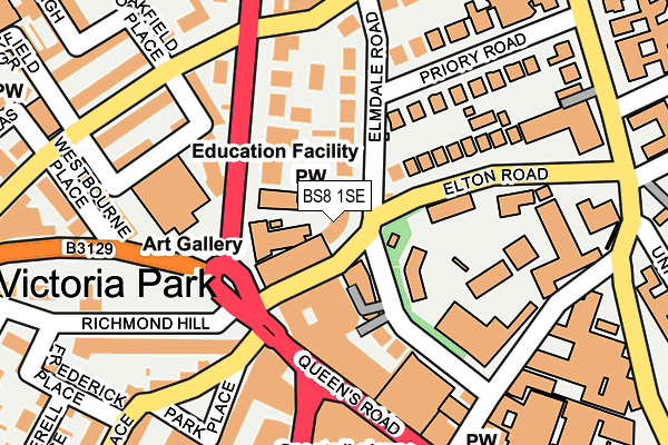 BS8 1SE map - OS OpenMap – Local (Ordnance Survey)