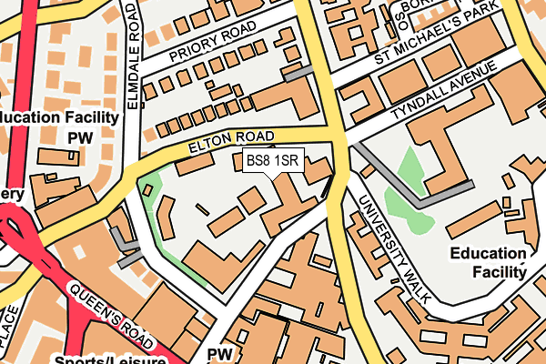 BS8 1SR map - OS OpenMap – Local (Ordnance Survey) BS8 1SR map - OS OpenMap – Local (Ordnance Survey)