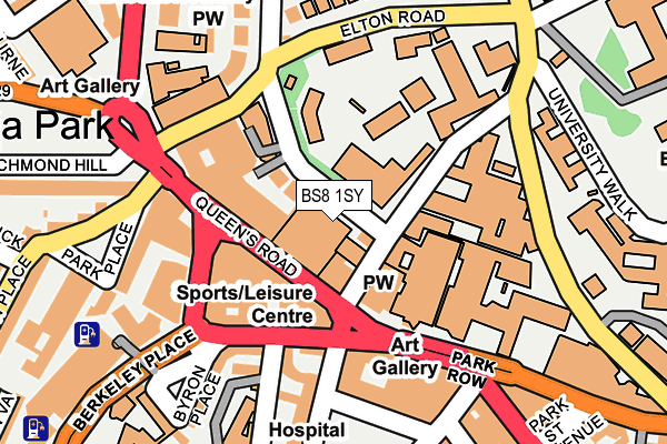 BS8 1SY map - OS OpenMap – Local (Ordnance Survey) BS8 1SY map - OS OpenMap – Local (Ordnance Survey)