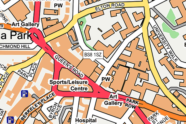 BS8 1SZ map - OS OpenMap – Local (Ordnance Survey)
