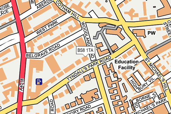 BS8 1TA map - OS OpenMap – Local (Ordnance Survey) BS8 1TA map - OS OpenMap – Local (Ordnance Survey)