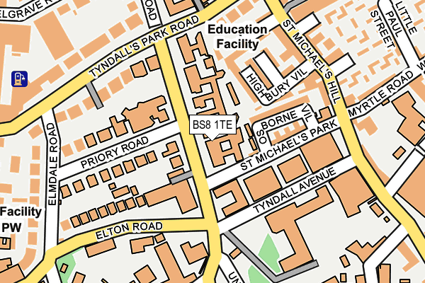 BS8 1TE map - OS OpenMap – Local (Ordnance Survey) BS8 1TE map - OS OpenMap – Local (Ordnance Survey)