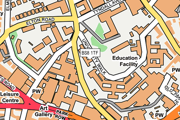 BS8 1TF map - OS OpenMap – Local (Ordnance Survey) BS8 1TF map - OS OpenMap – Local (Ordnance Survey)