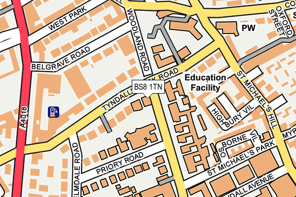 BS8 1TN map - OS OpenMap – Local (Ordnance Survey) BS8 1TN map - OS OpenMap – Local (Ordnance Survey)