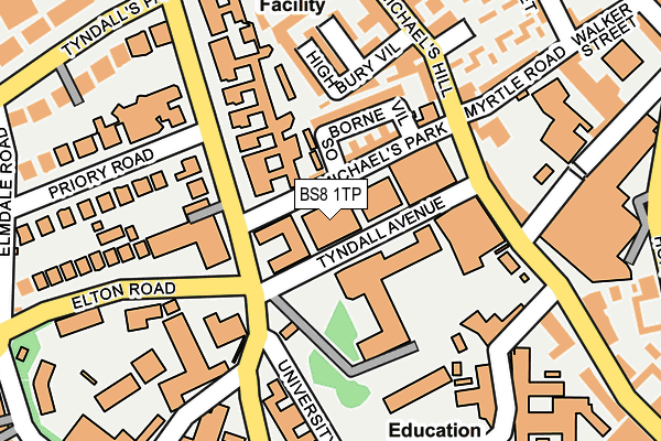 BS8 1TP map - OS OpenMap – Local (Ordnance Survey) BS8 1TP map - OS OpenMap – Local (Ordnance Survey)