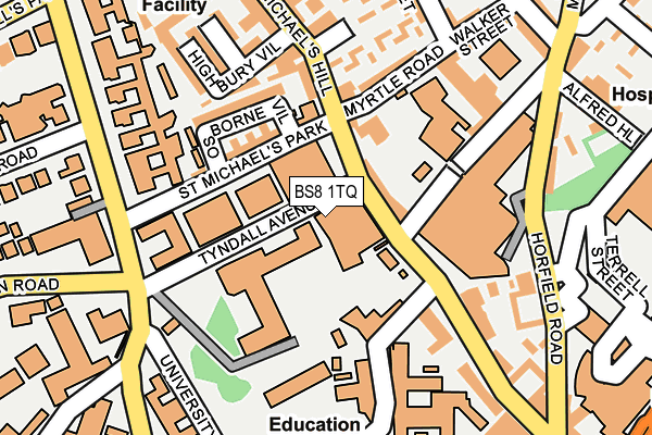 BS8 1TQ map - OS OpenMap – Local (Ordnance Survey) BS8 1TQ map - OS OpenMap – Local (Ordnance Survey)