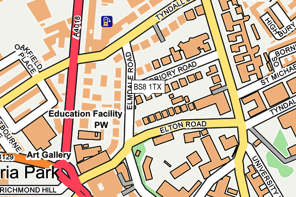 BS8 1TX map - OS OpenMap – Local (Ordnance Survey) BS8 1TX map - OS OpenMap – Local (Ordnance Survey)