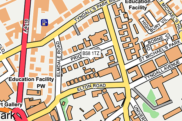 BS8 1TZ map - OS OpenMap – Local (Ordnance Survey) BS8 1TZ map - OS OpenMap – Local (Ordnance Survey)