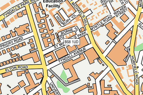 BS8 1UD map - OS OpenMap – Local (Ordnance Survey) BS8 1UD map - OS OpenMap – Local (Ordnance Survey)