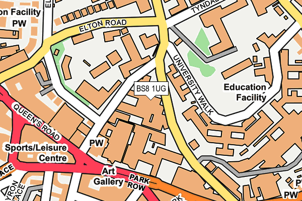 BS8 1UG map - OS OpenMap – Local (Ordnance Survey) BS8 1UG map - OS OpenMap – Local (Ordnance Survey)